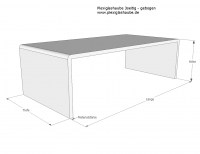 Plexiglashaube creme 3-seitig  Art-Nr.: 3-side-creme-1H02-27-03-Z