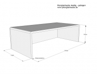 Plexiglashaube braun 4-seitig : 8C01 (LD: 18% / Stärke: 3mm)  Art-Nr.: 4-side-8C01-18-03