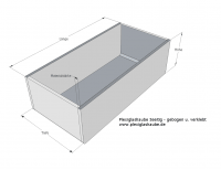 Plexiglashaube blau 5-Seitig: 5C01 (LD: 3% transparent / Stärke: 3mm)  Art-Nr.: 5-side-blau_5C01_03_03