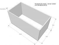 Plexiglashaube blau 5-Seitig: 5C01 (LD: 3% transparent / Stärke: 3mm)  Art-Nr.: 5-side-blau_5C01_03_03