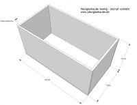 Plexiglashaube blau 5-Seitig: 5H01 (LD: 3% / Stärke: 3mm)  Art-Nr.: 5side-blau_5H01_03_03